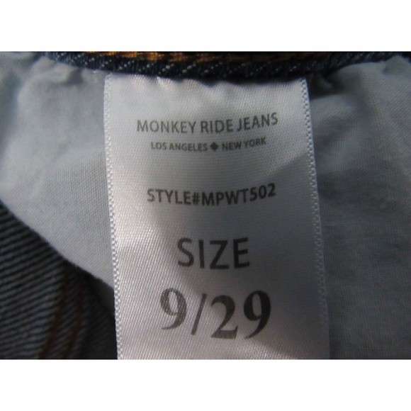 Monkey Ride Jeans Size 9/29 Blue Original Vintage Mid Skinny Distressed Denim - Picture 4 of 4